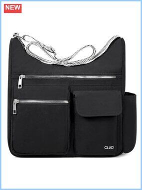 Anti Theft Crossbody Bag Water Resistant Oxford Cloth Travel Handbag